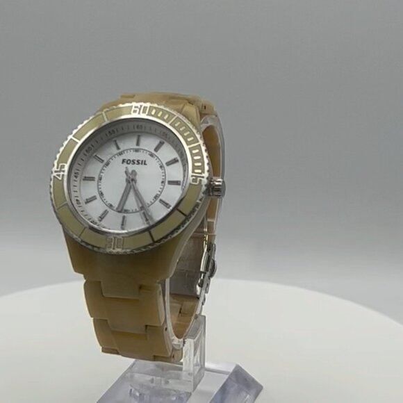 Fossil Stella Natural Bone Resin Ladies Watch Working - Picture 10 of 10